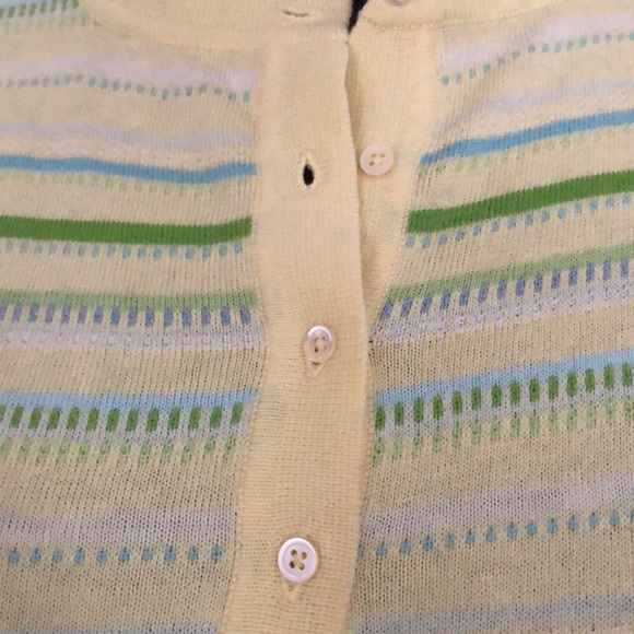 Express Cotton/Cashmere Blend Striped Cardigan - Picture 4 of 6
